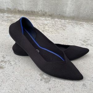 Rothy’s the Point Black Solid Flats Pointed Slip On Women’s Size 11